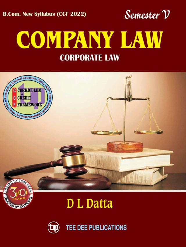 Company Law Fifth Semester according to Curriculum and Credit Framework 2022 under National Education Policy 2020 Four Year Undergraduate Program (English Version) - Retail Maharaj