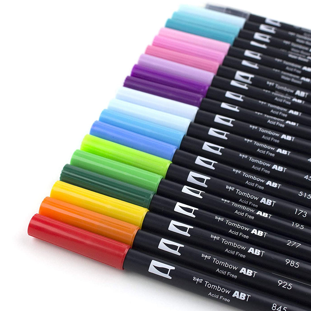 Tombow Dual Brush Pen Set of 20 Colours – Perfect Blends Palette - Retail Maharaj
