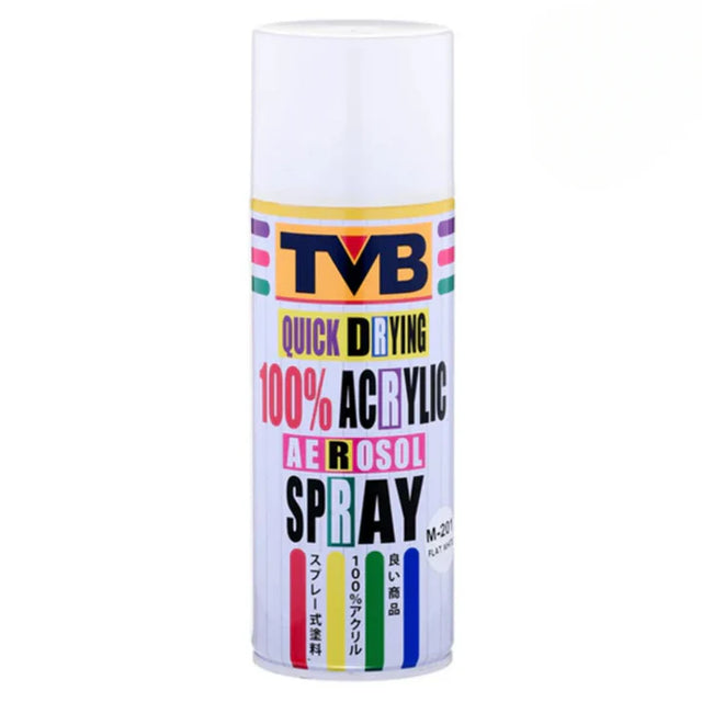 TVB Acrylic Aerosol Spray White 400ml for Art and Crafts - Retail Maharaj