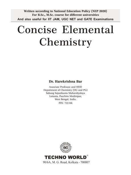 Concise Elemental Chemistry (CCFUP Major Minor) (English Version) - Retail Maharaj
