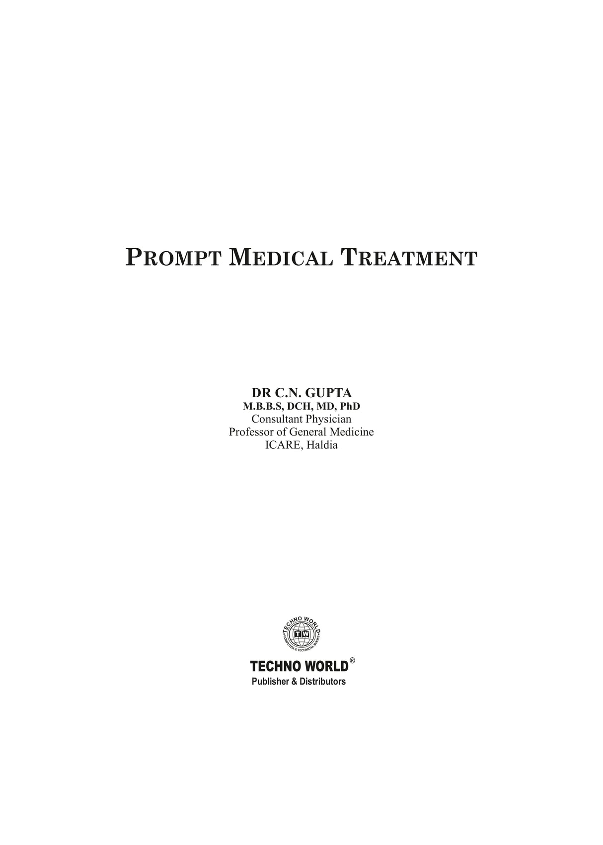 Prompt Treatment Medical 2nd Edition (English Version) - Retail Maharaj