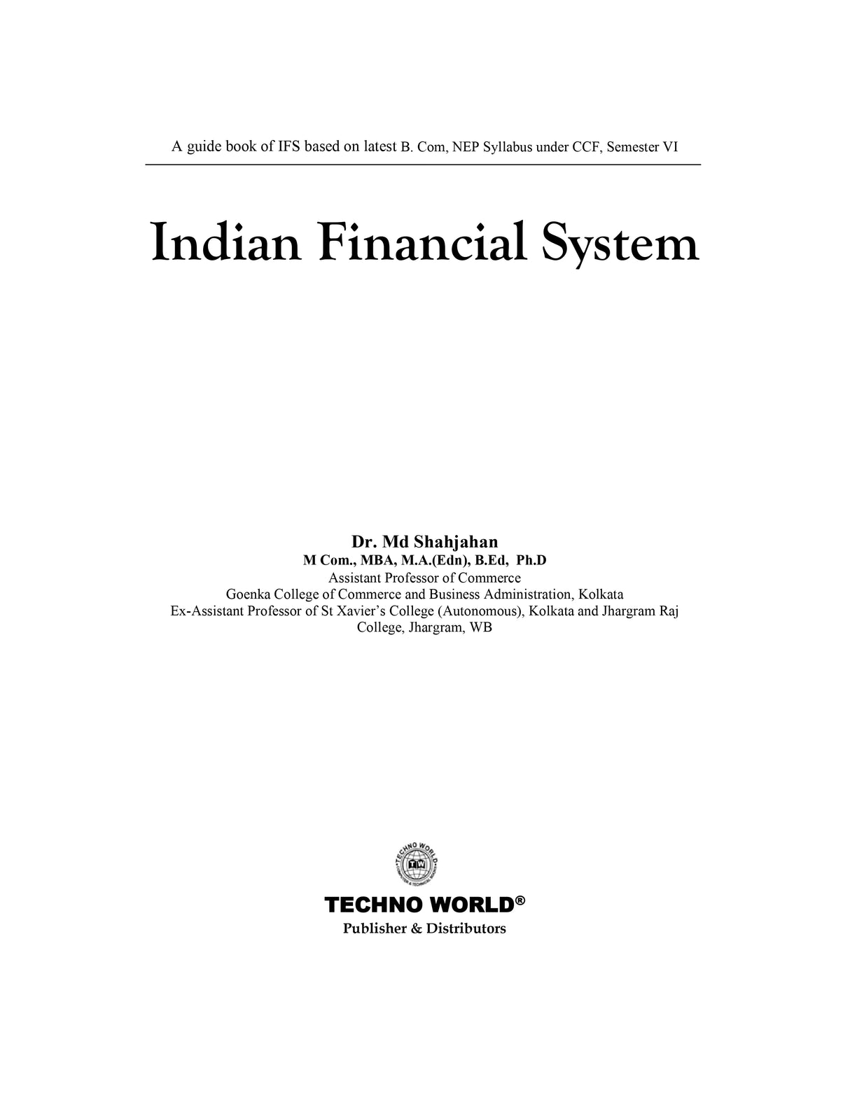 Indian Financial System (English Version) - Retail Maharaj