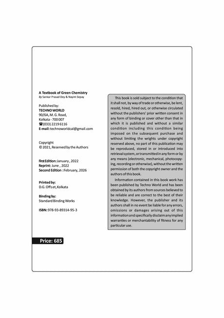 A Textbook of Green Chemistry (English Version) - Retail Maharaj