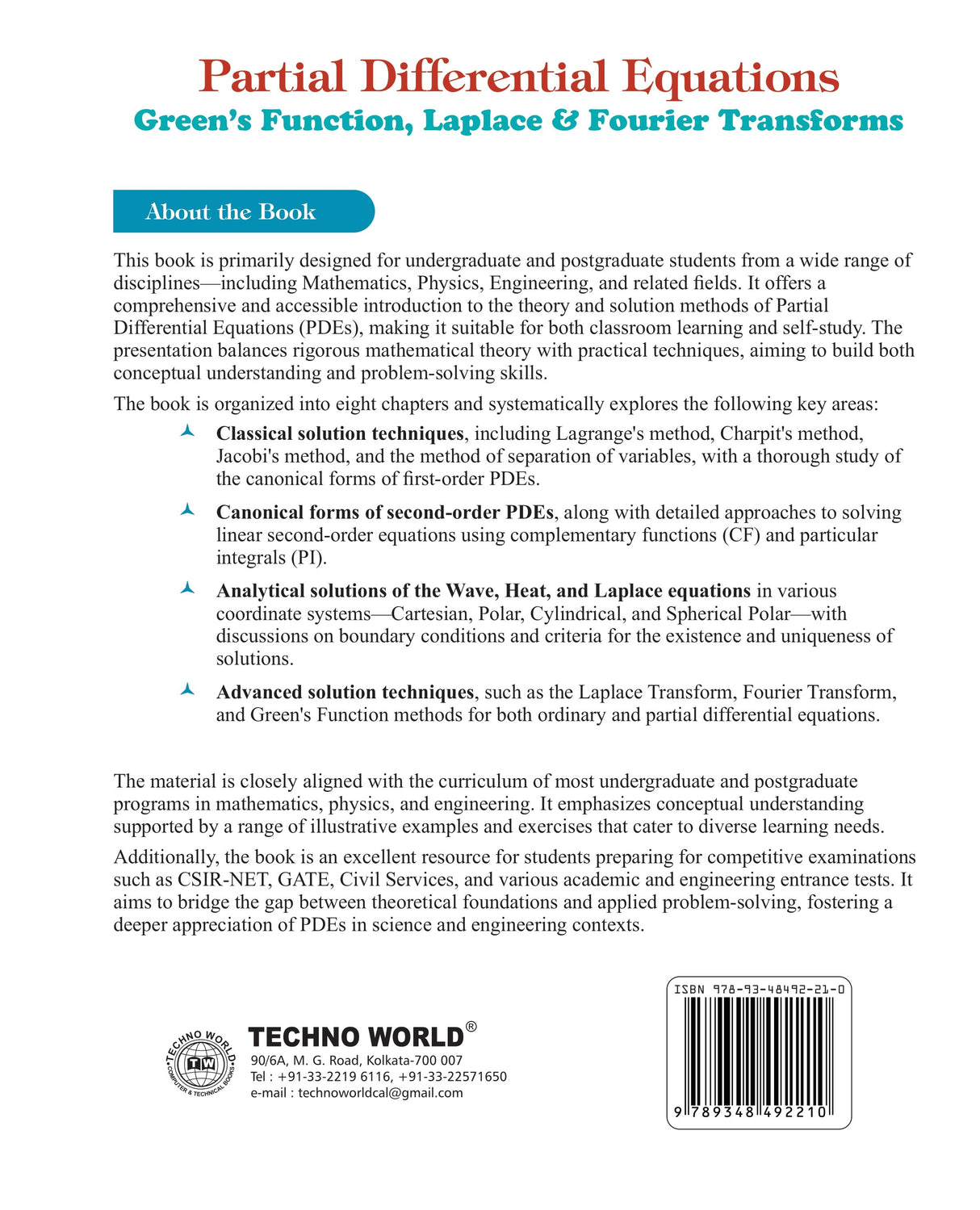 Partial Differential Equations [Green's Function,Laplace & Fourier Transforms] (English version) - Retail Maharaj