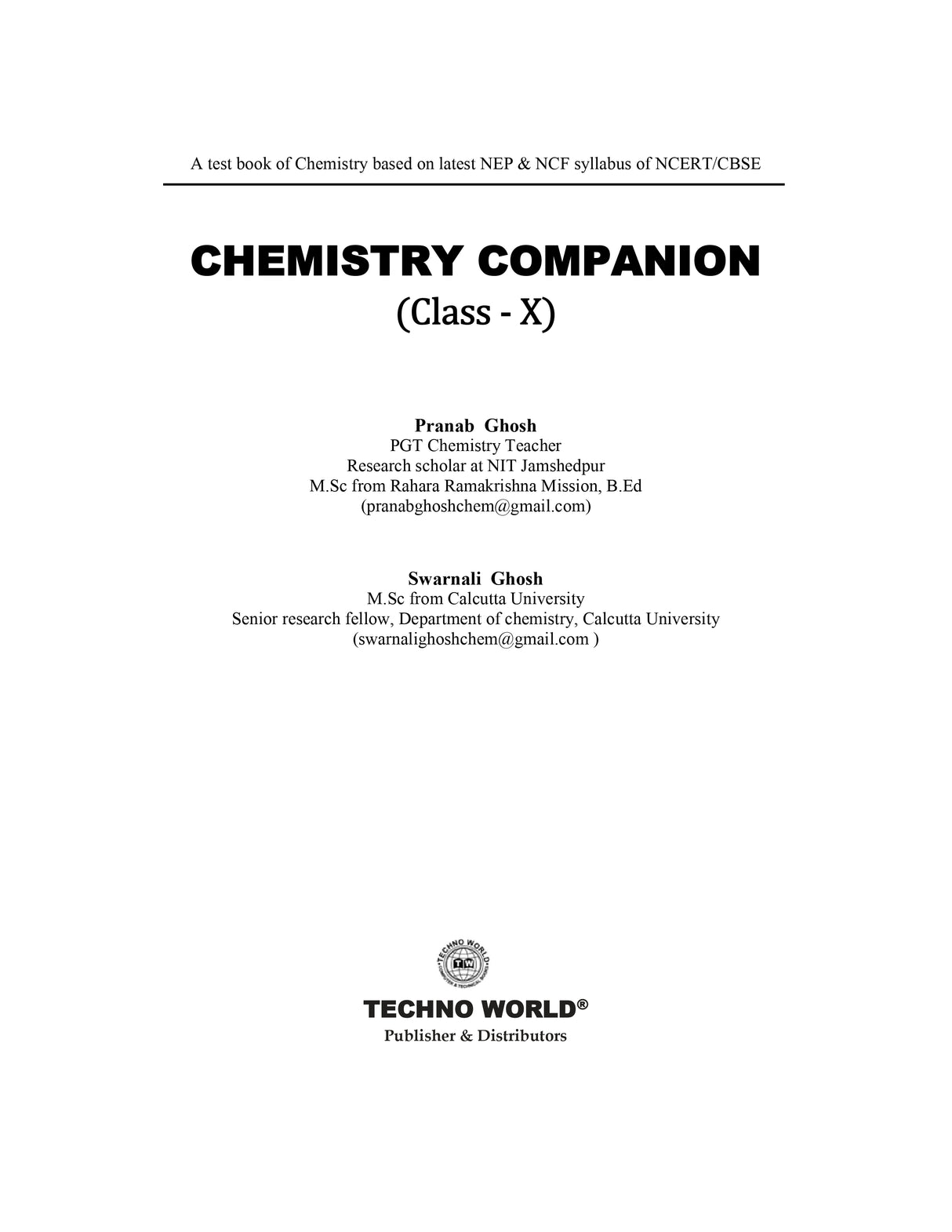 Chemistry Companion For CBSE Class- X (English Version) - Retail Maharaj