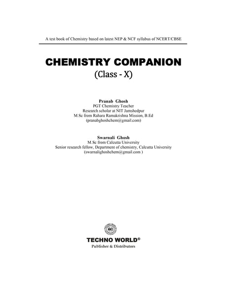 Chemistry Companion For CBSE Class- X (English Version) - Retail Maharaj