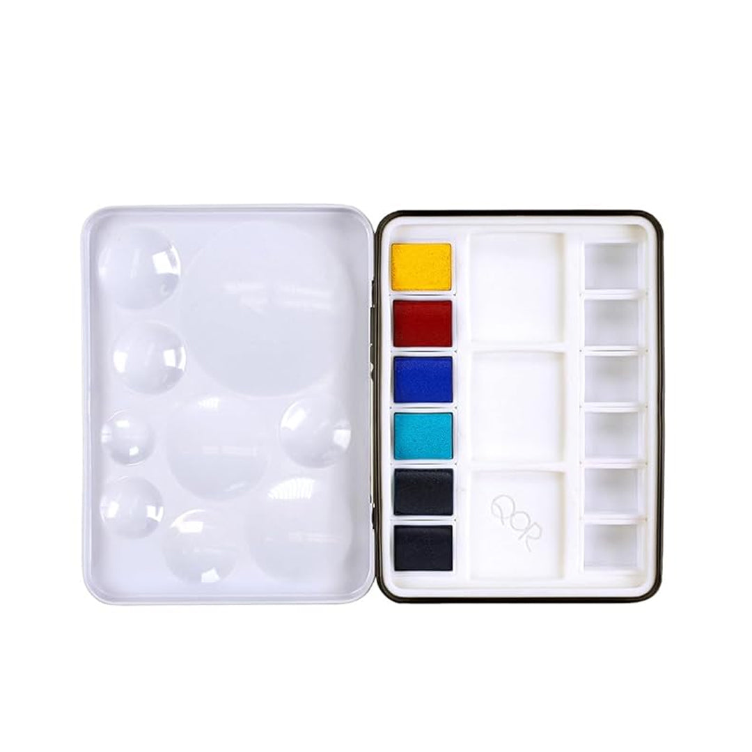QoR Mini Artist Watercolor Set of 6 – Intensity, Granulators, Urban Sketch and Reflective Series - Retail Maharaj