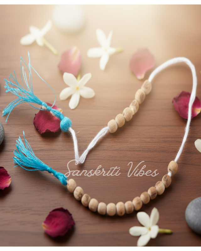 Tulsi Beads Counter Mala – 20-Bead 5mm Japa Beads for Meditation and Chanting - Retail Maharaj