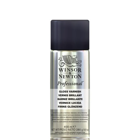 Winsor & Newton Professional Gloss Varnish Spray – 400 ml - Retail Maharaj