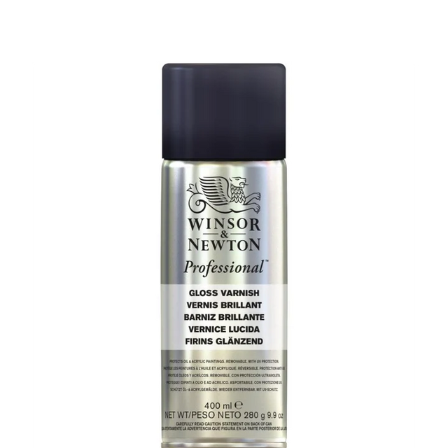Winsor & Newton Professional Gloss Varnish Spray – 400 ml - Retail Maharaj