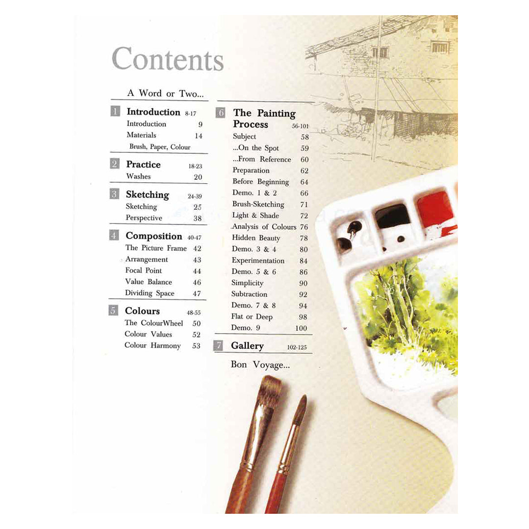 Watercolour Techniques and Art Guide by Milind Mulick - Retail Maharaj