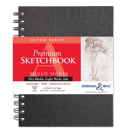 Stillman and Birn Alpha Series White Sketchbook for Dry Media Ink and Light Wash - Retail Maharaj