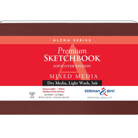 Stillman and Birn Alpha Series White Sketchbook for Dry Media Ink and Light Wash - Retail Maharaj