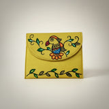 Handmade Madhubani Coin Pouch – Silk Mithila Art Mini Wallet | Traditional Indian Folk Art Accessory - Retail Maharaj