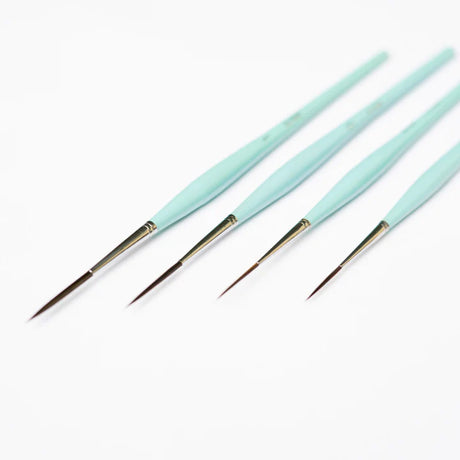 Retail Maharaj Long Rigger Liner Brush Set of 4 Velour Mix Media - Retail Maharaj