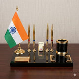 Kebica Compartments Acrylic Model PS-700F Pen stand with Flag