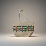 Handmade Jute Jhola Bag with Madhubani Art | Eco-friendly Mithila Painting Tote Bag - Retail Maharaj