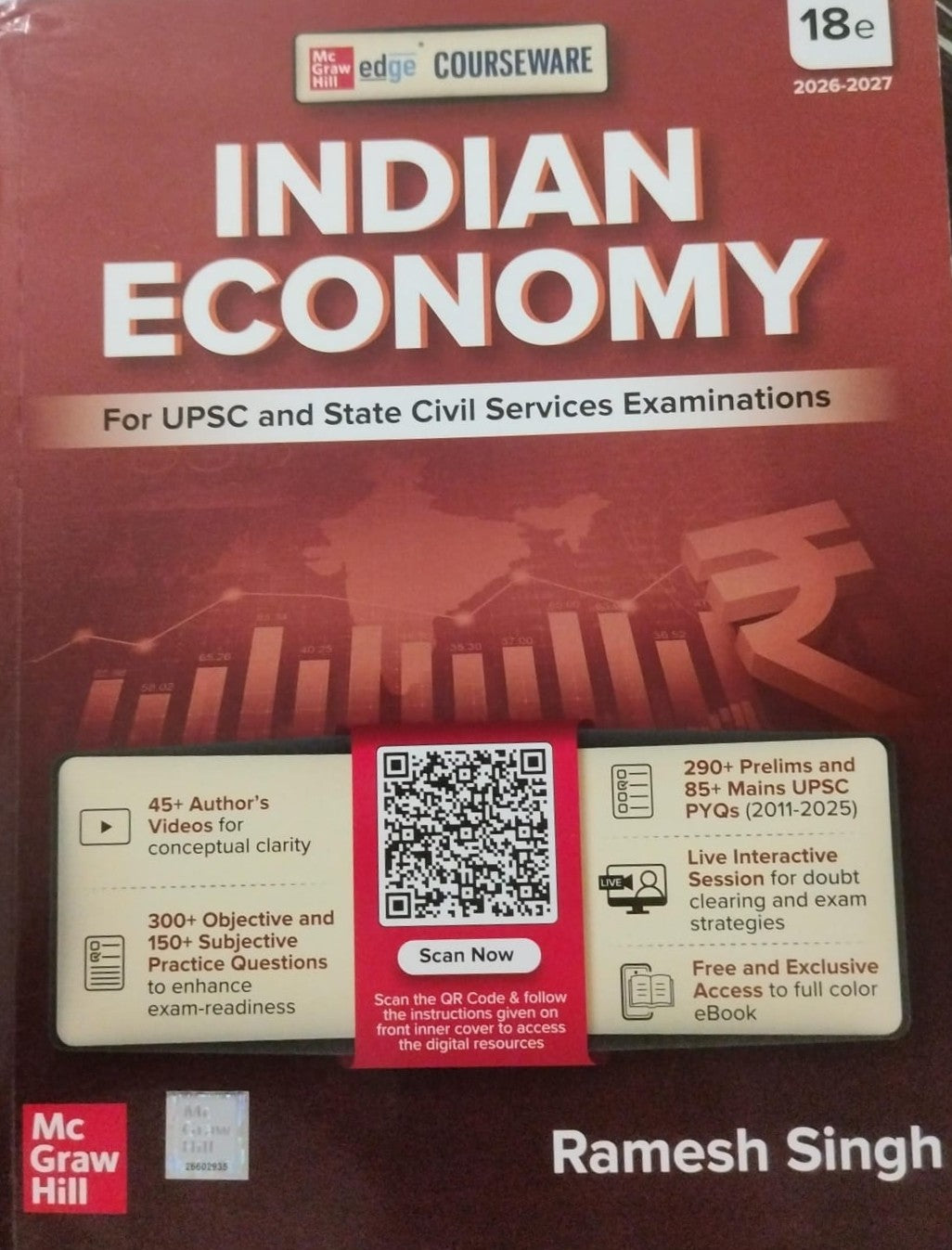 Indian Economy (English) | 16th Edition | UPSC Civil Services Exam | State Administrative Exams | McGraw Hill edge Access: Summary of Union Budget & Economic Survey, Model Answers, Videos & Webinars