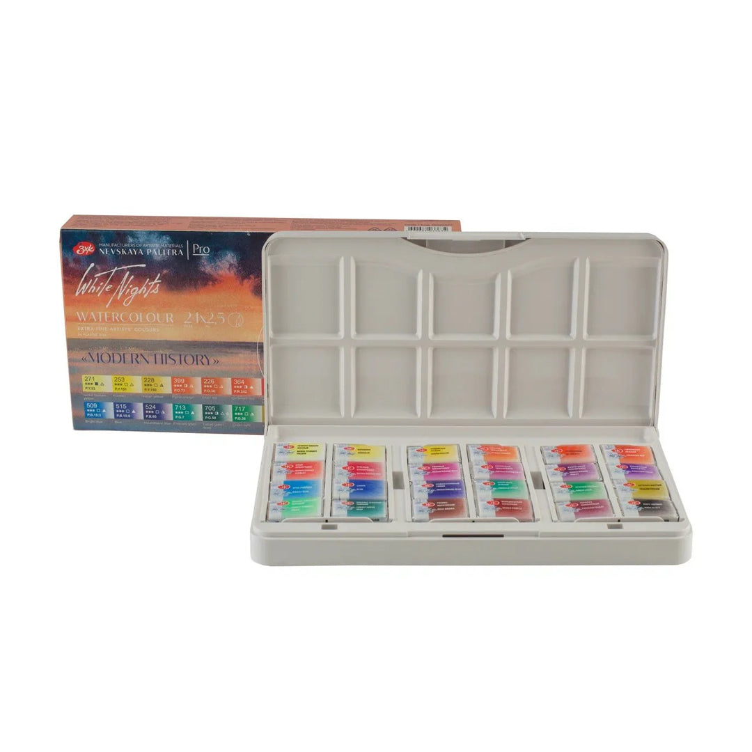 White Nights Modern History Professional Watercolour Full Pan Set for Contemporary Art - Retail Maharaj