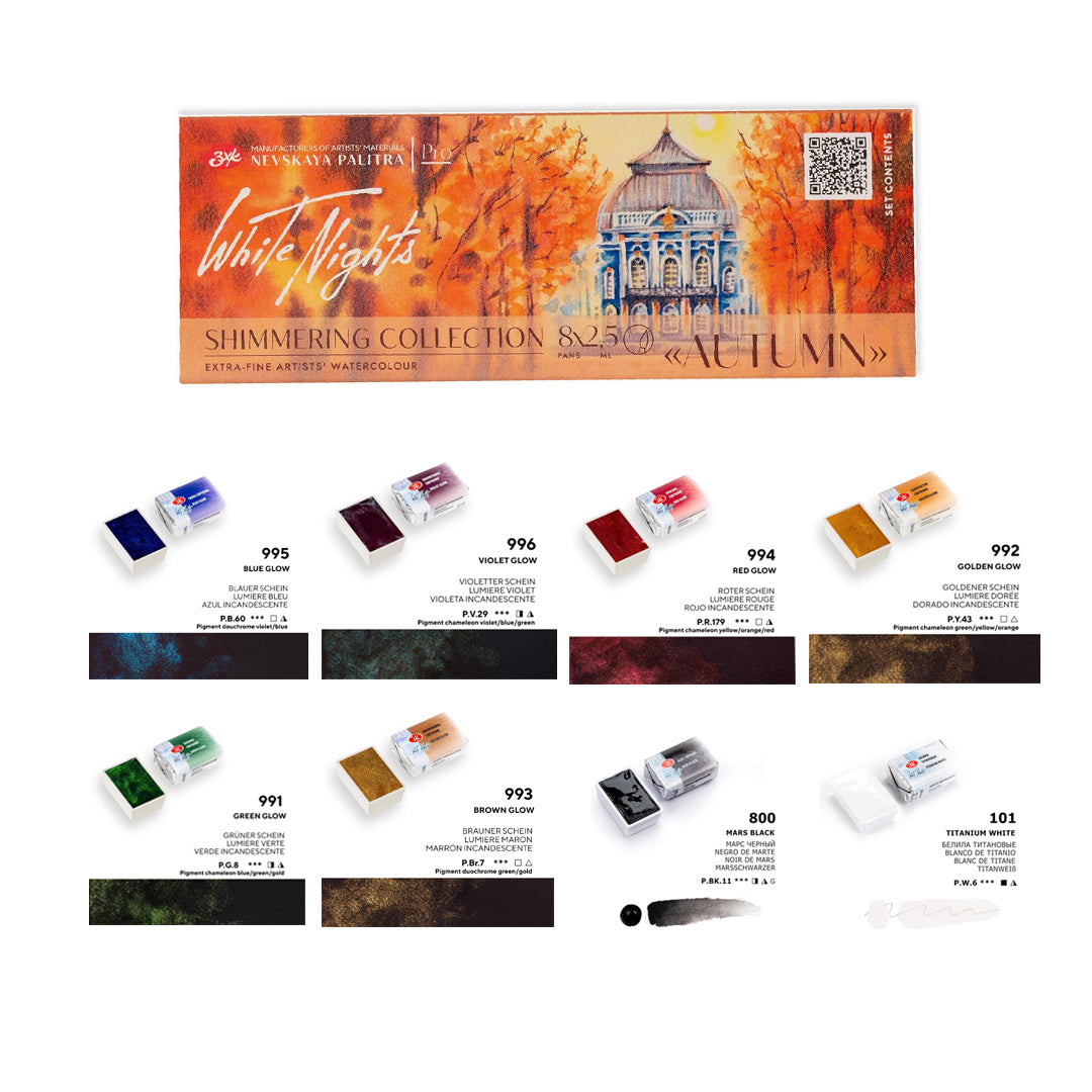 White Nights Limited Edition Shimmering Watercolour Sets - Retail Maharaj