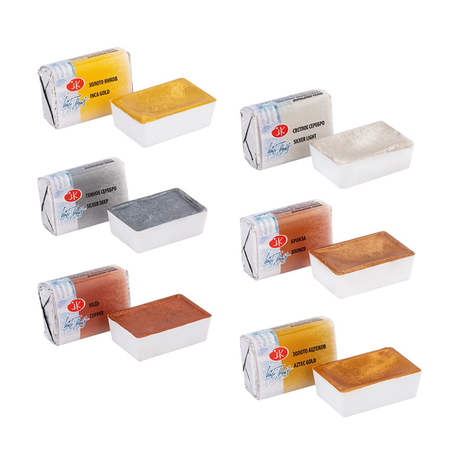 White Nights Metallic Watercolour Pans Open Stock - Retail Maharaj