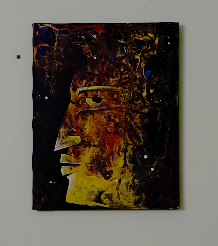 Premium Original Mixed-Media Portrait – "The Silent Witness"