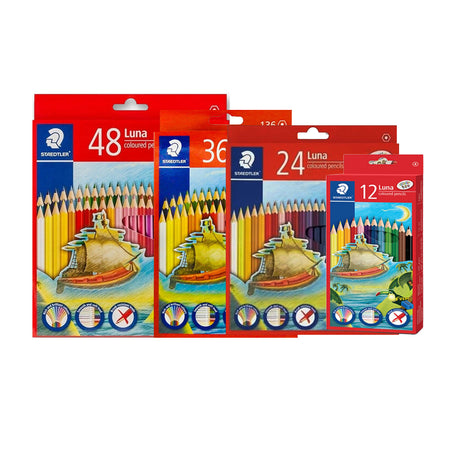 Staedtler Luna Colour Pencils Premium Smooth Colouring Set Multiple Sizes - Retail Maharaj