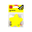 Deli A03202 Assorted Shape Sticky Notes 76x76mm Fluorescent Paper - Retail Maharaj