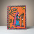 Handmade Madhubani Painting – A Worshipping Lady | Mithila Art Traditional Indian Folk Wall Decor - Retail Maharaj