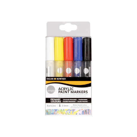 Daler Rowney Simply Acrylic Paint Markers for Multi Surface Art - Retail Maharaj