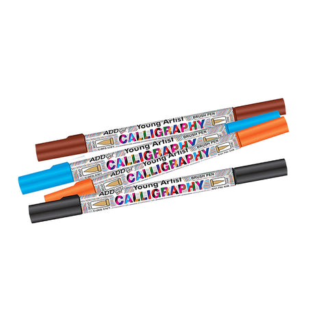 Add Gel Dual Tip Calligraphy & Colouring Brush Pen Set of 12 - Retail Maharaj