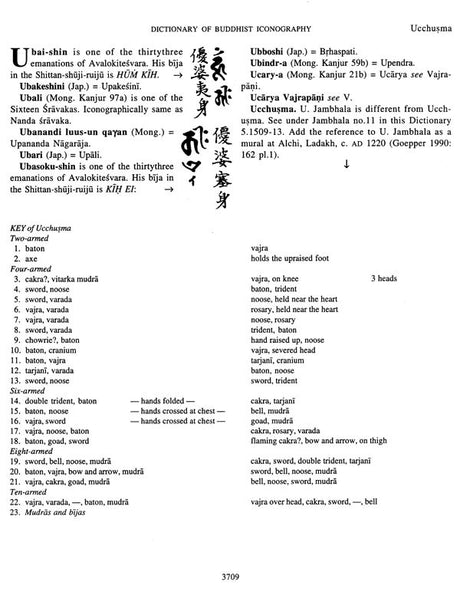 Dictionary of Buddhist Iconography (Ubai-shin-Vajrakulodbhava) Volume-13 - Retail Maharaj