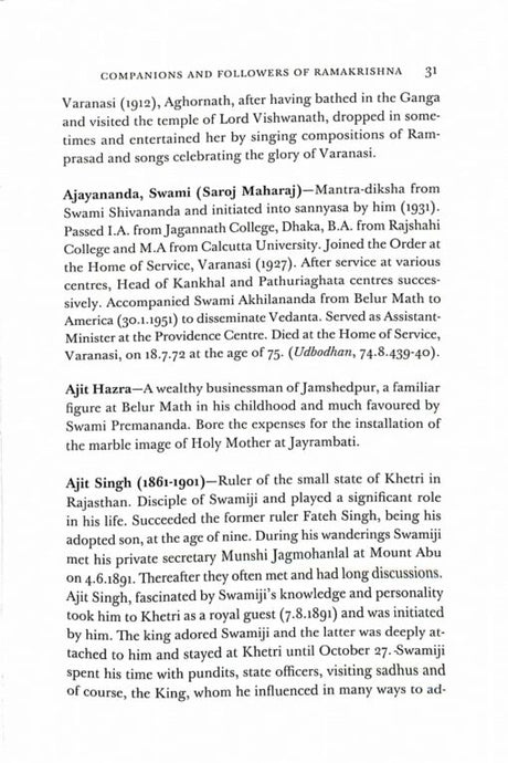 Companions and Followers of Ramakrishna - Retail Maharaj
