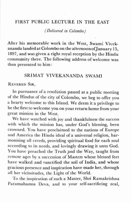Lectures from Colombo to Almora (Hardbound) - Retail Maharaj