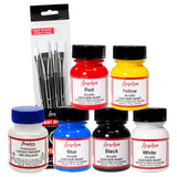 Angelus Leather Paint Basics Kit 11pc Set for Custom Leather Art and Restoration - Retail Maharaj