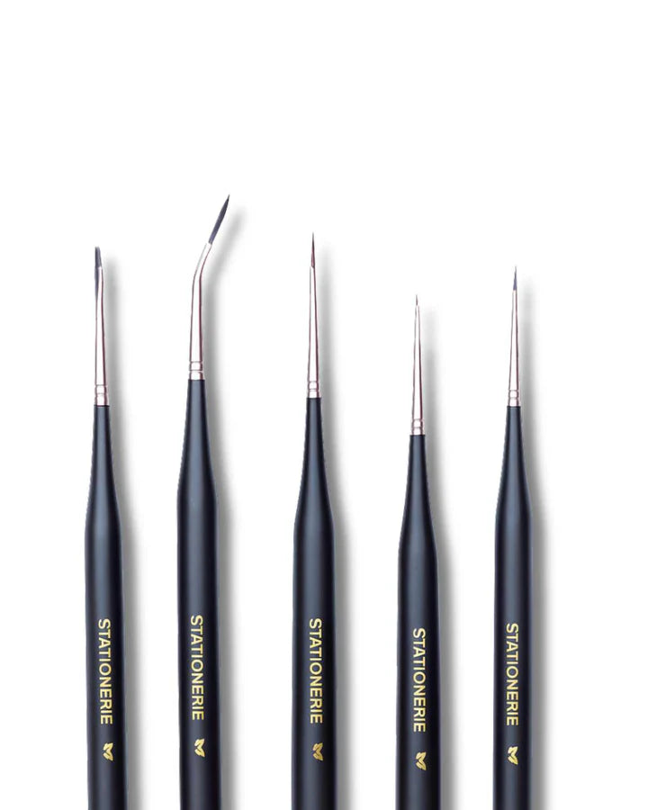 Stationerie Angled Ultramini Detailer Brush Set of 5 - Retail Maharaj