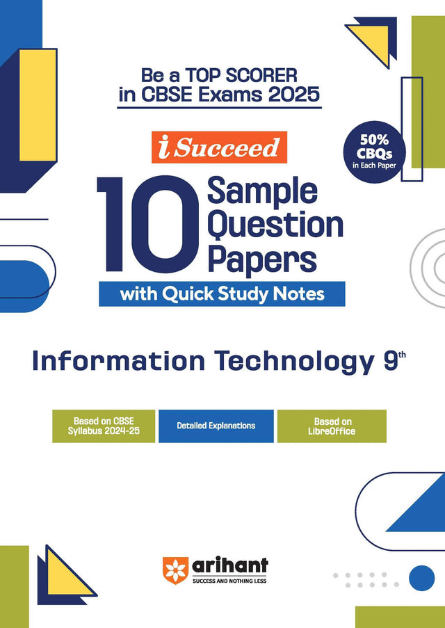 I-Succeed 10 Sample Question Papers Information Technology Class 9 (CBSE Exams 2025) - Retail Maharaj