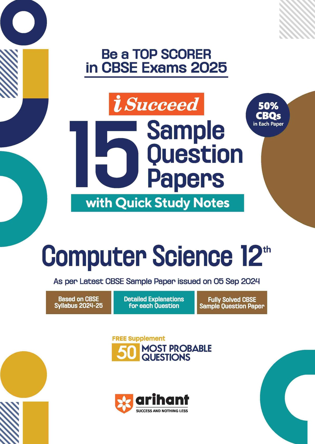 i-Succeed CBSE Computer Science Class 12th | 15 Sample Question Papers | For CBSE Exams 2025 - Retail Maharaj