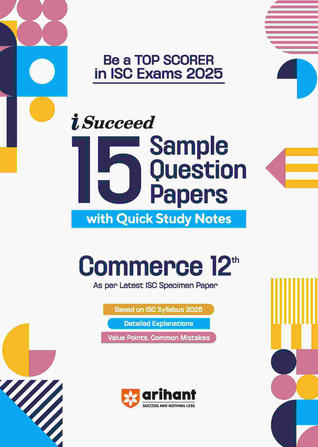 i-Succeed ISC Commerce Class 12th | 15 Sample Question Papers | For ISC Exams 2025 - Retail Maharaj