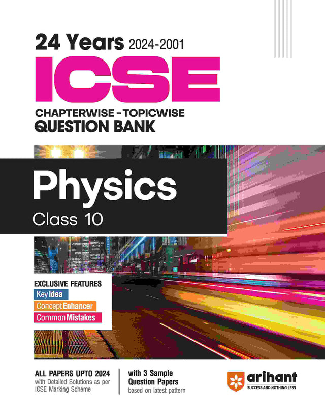 ICSE Physics Class 10th | 24 Years Chapterwise Topicwise Question Bank (2024 - 2001) - Retail Maharaj