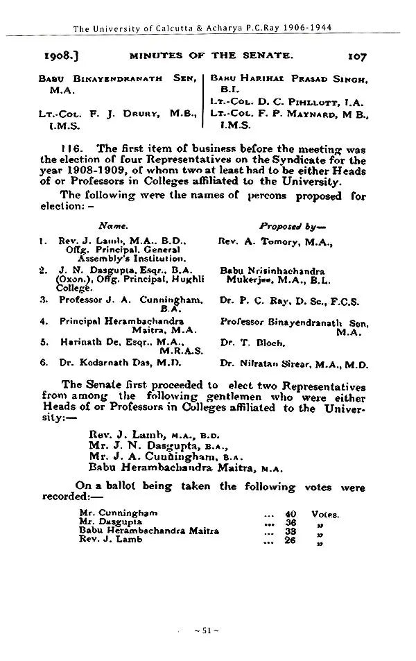 P.C. Ray and The University of Calcutta