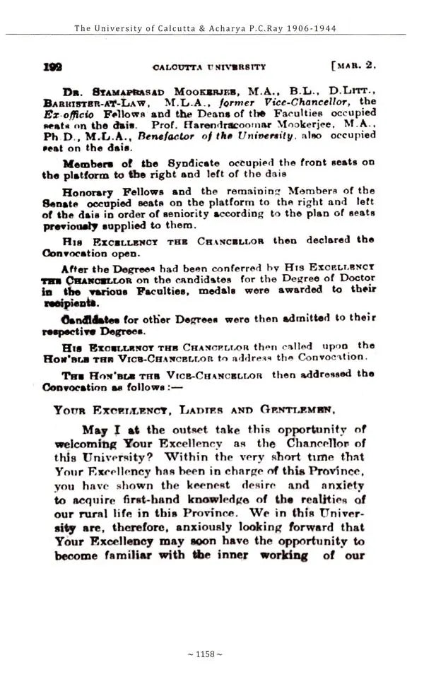 P.C. Ray and The University of Calcutta