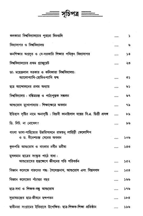 Prasanga: Calcutta University (A Collection of Essays in Bengali)
