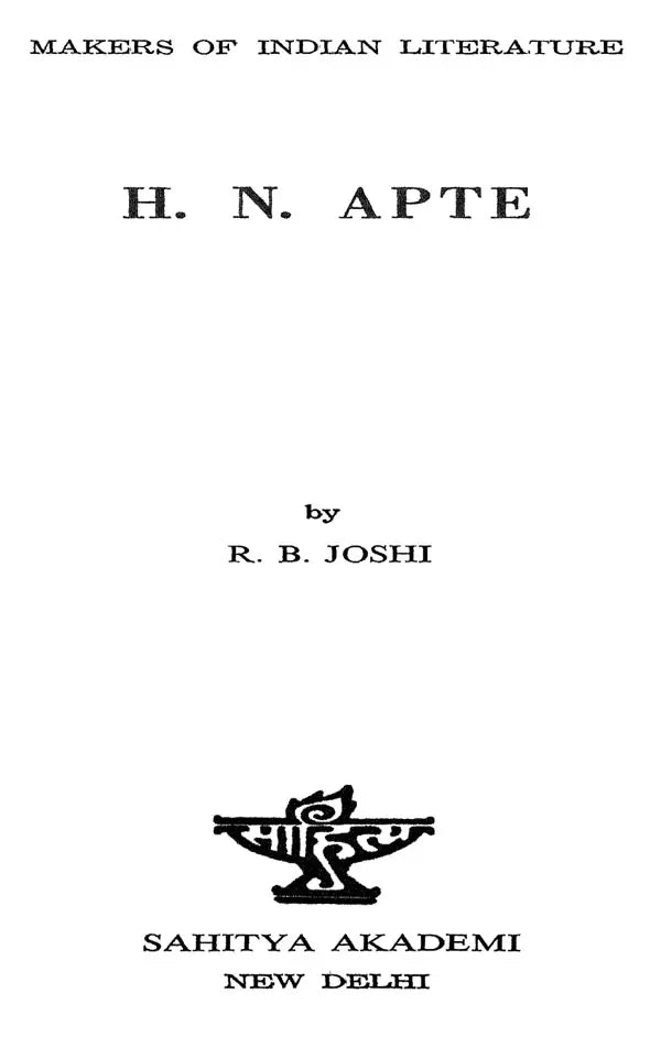 Makers of Indian Literature- H.N. Apte - Retail Maharaj