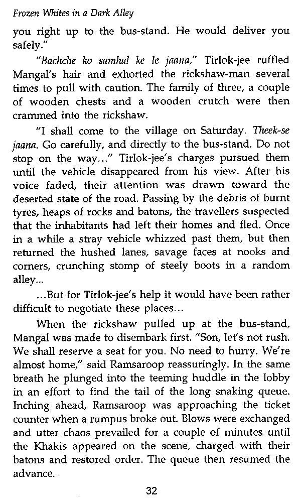 Frozen Whites in a Dark Alley and Other Stories (An Old and Rare Book) - Retail Maharaj