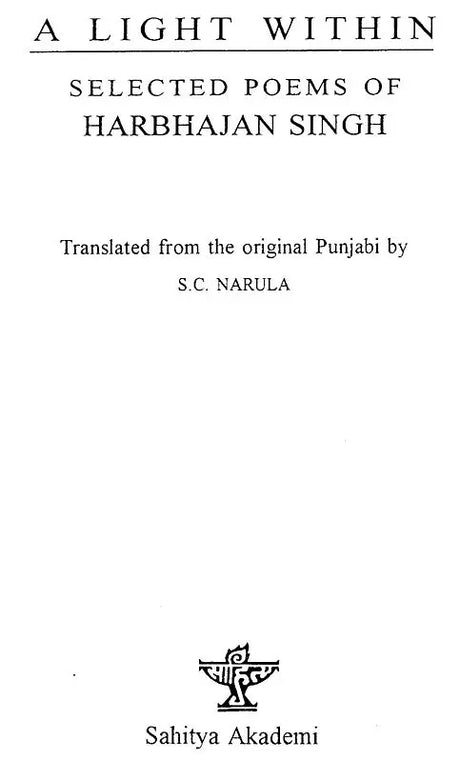 A Light With In- Selected Poems of Harbhajan Singh - Retail Maharaj