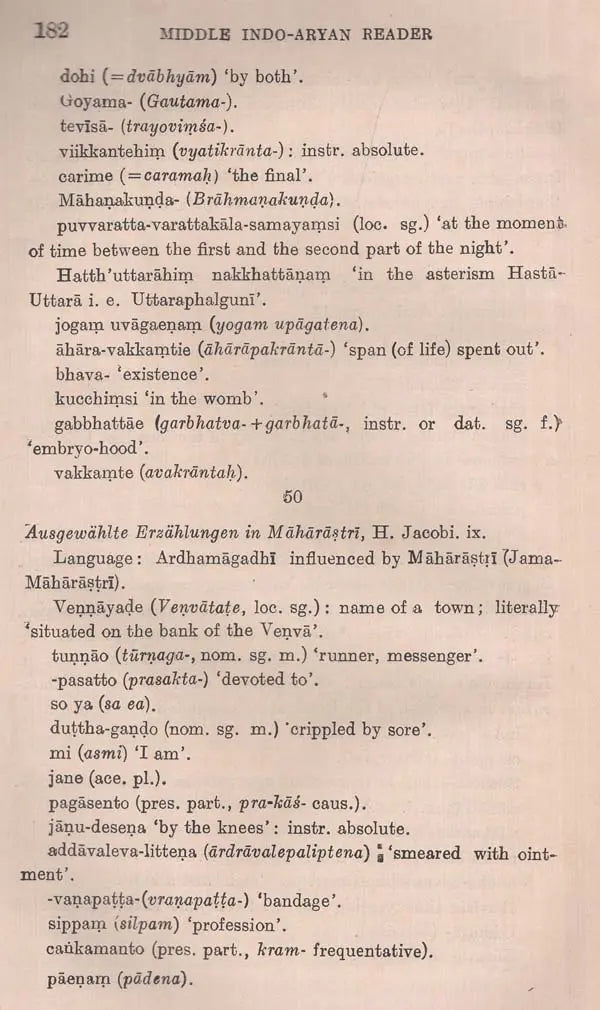A Middle Indo-Aryan Reader in Volume 2: Notes (An Old and Rare Book)