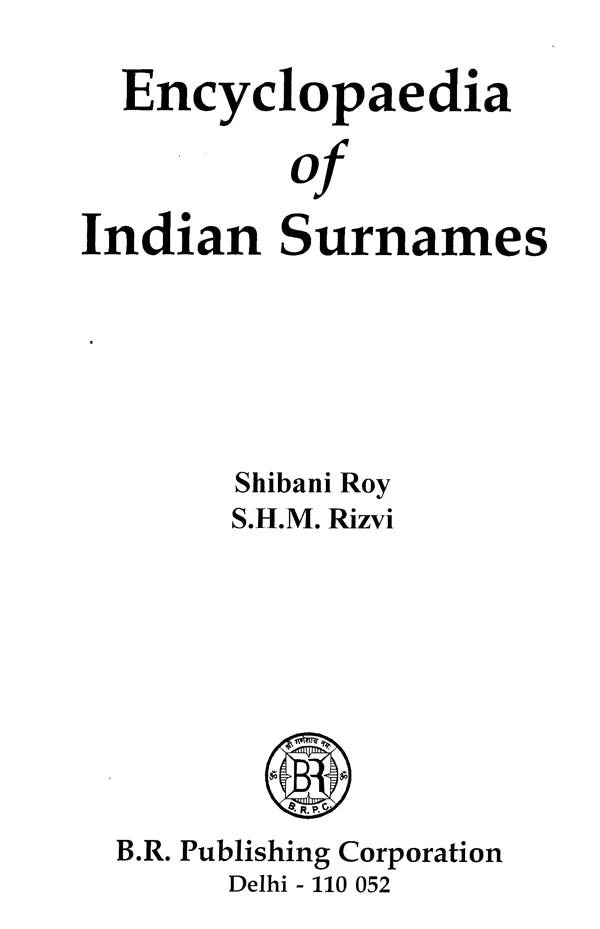 Encyclopaedia of Indian Surnames - Retail Maharaj