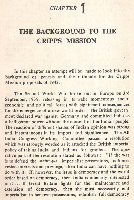 Jawaharlal Nehru & The Cripps Mission (An Old And Rare Book) - Retail Maharaj