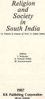 Religion and Society in South India (An Old & Rare Book) - Retail Maharaj